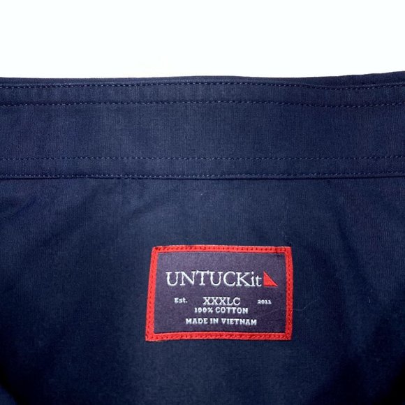 NEW UNTUCKit‎ Button Shirt 3XLC XXXLC Blue Mens $129 - Picture 5 of 5